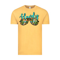 Vintage Mustard western howdy police sunglasses Vintage Tee - NancyCooperArtShop