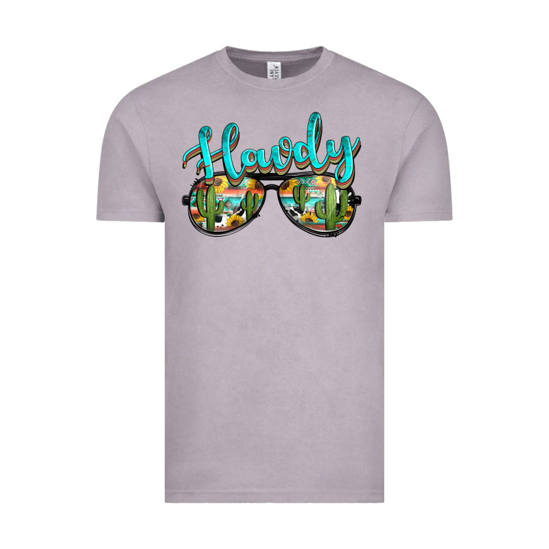 Western Howdy Police Sunglasses Vintage Tee by NancyCooperArtShop | Teevron