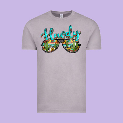 Western Howdy Police Sunglasses Vintage Tee Designed By Nancycooperartshop