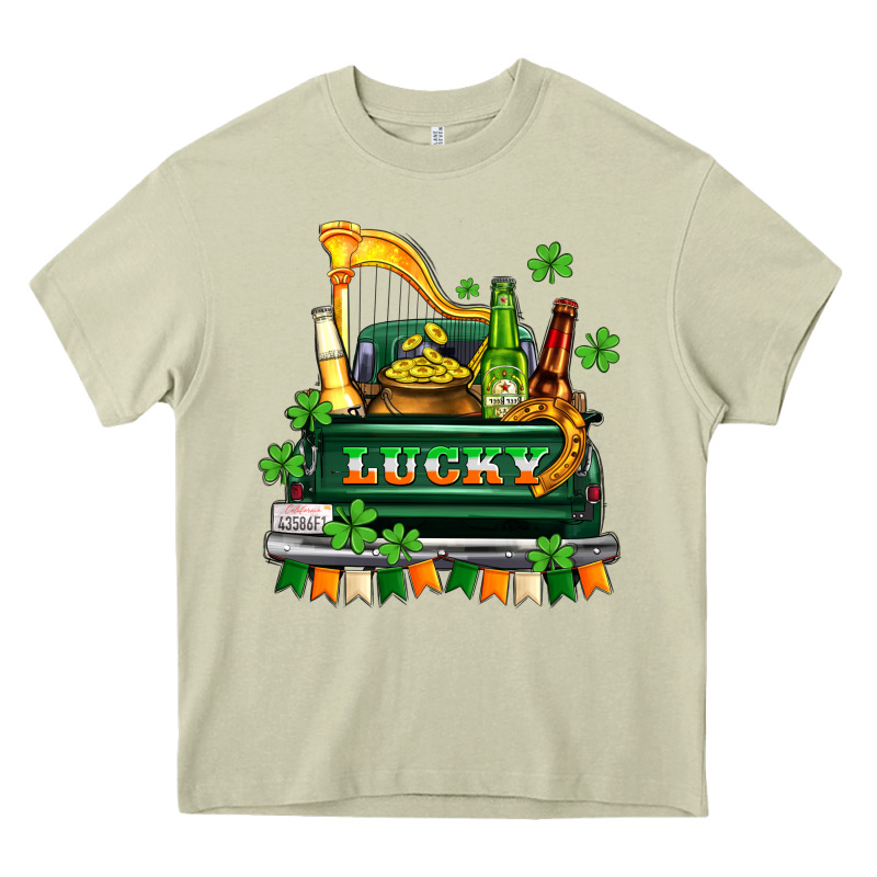 Lucky Truck With Flags And Beers Heavy Core Tee by AdoDesignShop | Teevron