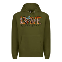 Army Green hello fall love Premium Hoodie - JahusDesignShop