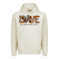 Oatmeal Heather hello fall love Premium Hoodie - JahusDesignShop
