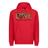 Red hello fall love Premium Hoodie - JahusDesignShop