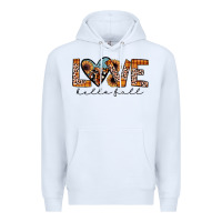 White hello fall love Premium Hoodie - JahusDesignShop