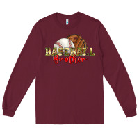 Burgundy baseball brother Long Sleeve Tee - BundleAndBundleShop