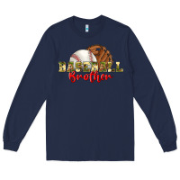 Navy baseball brother Long Sleeve Tee - BundleAndBundleShop