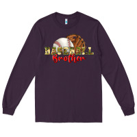 Plum baseball brother Long Sleeve Tee - BundleAndBundleShop