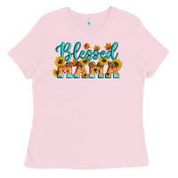 Bubblegum Pink Blessed Mama Ladies Tee - Artiststas