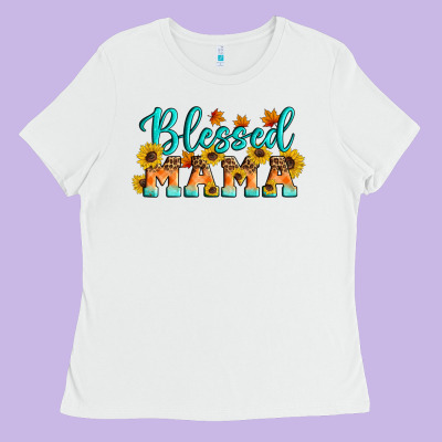 Blessed Mama Ladies Tee Designed By Artiststas