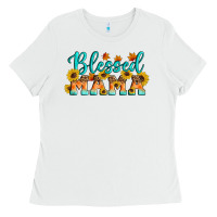 White Blessed Mama Ladies Tee - Artiststas