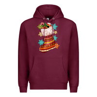 Burgundy christmas Premium Hoodie - CowGirlArtShop