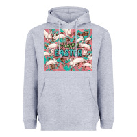 Heather Grey Easter Bunny  tumbler Easter Day Heavyweight Hoodie - HowdyJamesFarm