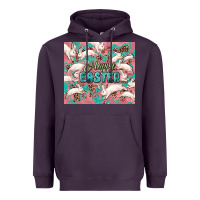 Plum Easter Bunny  tumbler Easter Day Heavyweight Hoodie - HowdyJamesFarm