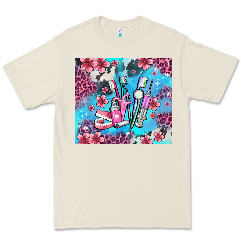 Dentist Element With Flowers Premium Tee by AdoDesignShop | Teevron