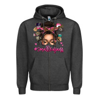 Charcoal Heather Small business messy bun Zipper Hoodie - texasbilliewilder