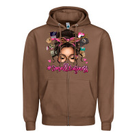Chestnut Small business messy bun Zipper Hoodie - texasbilliewilder