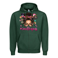 Sports Green Small business messy bun Zipper Hoodie - texasbilliewilder