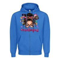 True Royal Small business messy bun Zipper Hoodie - texasbilliewilder