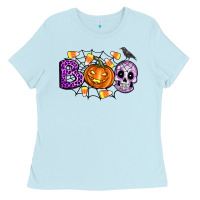Baby Blue Boo halloween Ladies Tee - Artiststas
