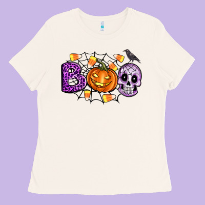 Boo Halloween Ladies Tee Designed By Artiststas