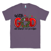Lavender with god all things are possible Classic Tee - MaliasSmallBusiness