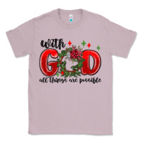 Lilac with god all things are possible Classic Tee - MaliasSmallBusiness