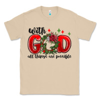 Mushroom with god all things are possible Classic Tee - MaliasSmallBusiness