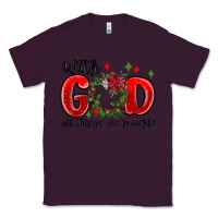 Plum with god all things are possible Classic Tee - MaliasSmallBusiness