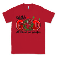Red with god all things are possible Classic Tee - MaliasSmallBusiness