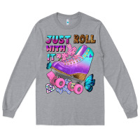 Heather Grey just roll with it Long Sleeve Tee - BundleAndBundleShop