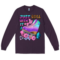 Plum just roll with it Long Sleeve Tee - BundleAndBundleShop