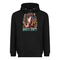 Black Keep your soul clean boots dirty Cowboy western Heavyweight Hoodie - HowdyJamesFarm