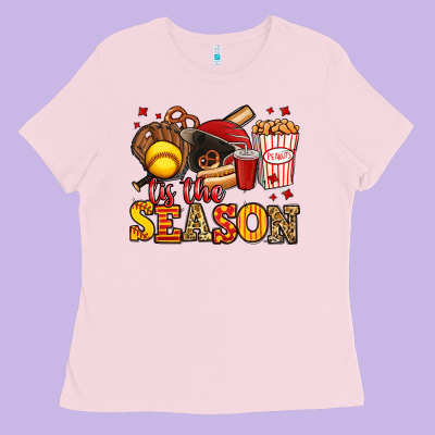 Tis The Season Softball Ladies Tee Designed By Jasminsmagicworld