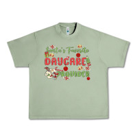 Oil Green santa's favorite daycare provider Urban Heavy Tee - MaliasSmallBusiness