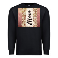 Black Rose gold mom leopard glitter Premium Sweatshirt - CowGirlArtShop