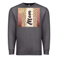 Charcoal Heather Rose gold mom leopard glitter Premium Sweatshirt - CowGirlArtShop