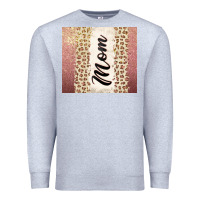 Heather Grey Rose gold mom leopard glitter Premium Sweatshirt - CowGirlArtShop