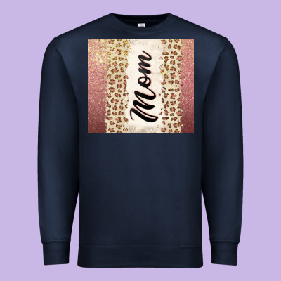 Rose Gold Mom Leopard Glitter Premium Sweatshirt Designed By Cowgirlartshop