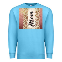 Ocean Blue Rose gold mom leopard glitter Premium Sweatshirt - CowGirlArtShop