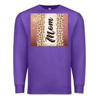 Purple Rose gold mom leopard glitter Premium Sweatshirt - CowGirlArtShop