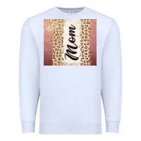 White Rose gold mom leopard glitter Premium Sweatshirt - CowGirlArtShop