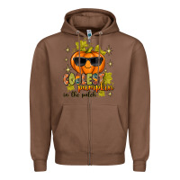 Chestnut Coolest Pumpkin In The Patch Zipper Hoodie - texasbilliewilder