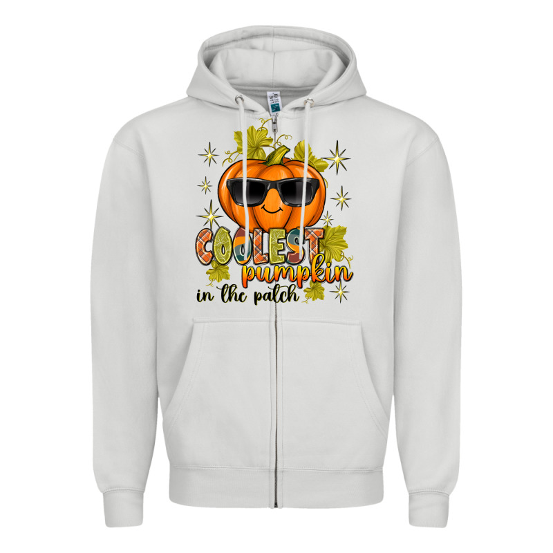 Coolest Pumpkin In The Patch Zipper Hoodie by texasbilliewilder | Teevron