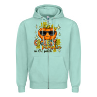 Seafoam Coolest Pumpkin In The Patch Zipper Hoodie - texasbilliewilder