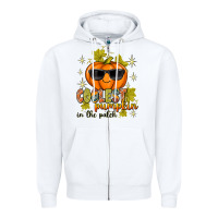 White Coolest Pumpkin In The Patch Zipper Hoodie - texasbilliewilder