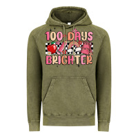 Vintage Olive 100 days brighter Vintage Hoodie - MaliasSmallBusiness