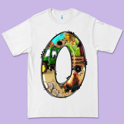 Farm Life Alphabet Numbers 0 Premium Tee Designed By Bundleandbundleshop