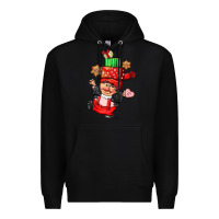 Black cute christmas girl gnome Premium Hoodie - CowGirlArtShop