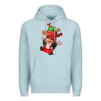 Blue Mist cute christmas girl gnome Premium Hoodie - CowGirlArtShop