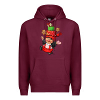 Burgundy cute christmas girl gnome Premium Hoodie - CowGirlArtShop